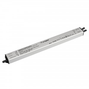 Блок питания ARPV-LG48100-LINEAR-PFC-DALI2-PD (48V, 2.08A, 100W) 034882, Диммируемый блок питания 48V с гальванической развязкой, ток 2.08А, 100Вт, с управлением DALI, c функцией PUSH-DIM, с корректором мощности, PF>0,95. Тонкий металлический корпус IP67. Вход: 220-240VAC. Выход: 48VDC, ШИМ 1кГц. Размер 320х30х21 mm.. Соответс