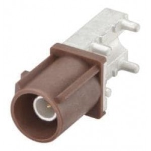 59S2AQ-40MT5-F_1, РЧ соединители / Коаксиальные соединители Plug PC-Board SMD Right Angle F Brown