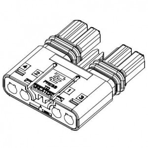 2106135-2, Осветительные коннекторы 2 Position Plug Assy Sealed Plastic Hsg