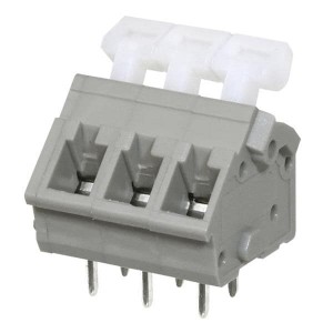 TBL005A-500-03GY-2WT, Фиксированные клеммные колодки Terminal block, screwless, 5.00, 45 , 3, Gray w White Button