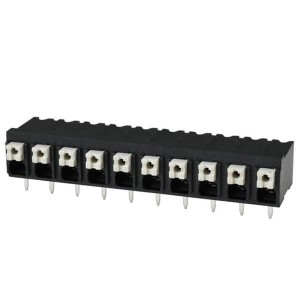 TBLH10-500-10BK, Фиксированные клеммные колодки Terminal block, screwless, High Temp, 5.00, Horizontal, 10, Black w Gray Button