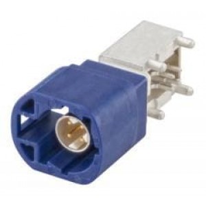 D4S20D-40MA5-C, РЧ соединители / Коаксиальные соединители Right Angle Plug PCB w/Housing T&R Blue