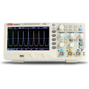 UTD2052CL+, Осциллограф цифровой, 2 канала х 50МГц, USB, ЖК дисплей с русским интерфейсом