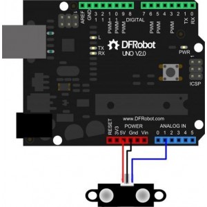 SEN0143, Средство разработки датчиков расстояния Sharp GP2Y0A41SK0F IR Distance Sensor