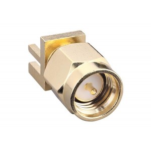 CONSMA013.062-G, РЧ соединители / Коаксиальные соединители SMA, Edge Mount, Male Pin, 0.062" PCB Mount, Gold