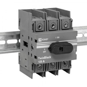 Рубильник 3п 125A c рукояткой управления для прямой установки TwinBlock tb-125-3p-f