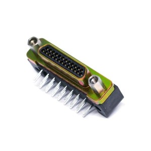 MWDM1L-25PCBRP-.150, Соединители D-Sub Micro-D 25P R/A PCB Micro-D Pin .150" Cadmium