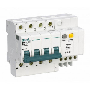 Выключатель автоматический дифференциального тока 4п C 40А 30мА тип AC 4.5кА ДИФ-101 8мод. 15024DEK
