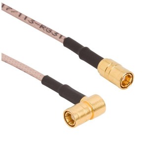 145103-01-12.00, Соединения РЧ-кабелей SMB R/A Plug to St Plug RG316 12in