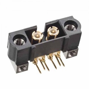 M80-MH313M5-02, Power to the Board MALE HORIZ 3.0 COAX 2 POS 6 GHz 50 Ohm