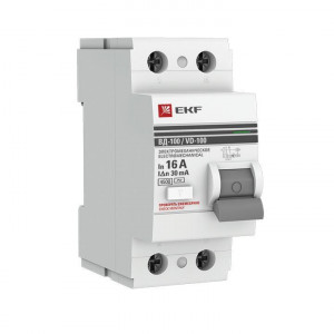 Выключатель дифференциального тока (УЗО) 2п 16А 30мА тип AC ВД-100 (электромех.) PROxima elcb-2-16-30-em-pro