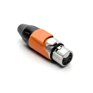 AX5F3M, Разъемы XLR 5P SOCKET F PLUG ORANGE MARK SLEEVE