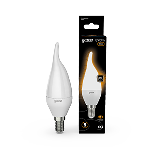 Лампа LED Candle tailed E14 9.5W 3000K 1/10/50 104101110