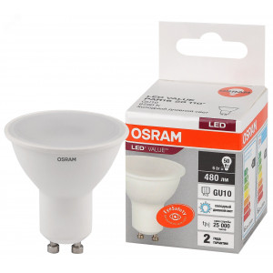 Лампа светодиодная LED Value LVPAR1650 6SW/865 6Вт GU10 230В 10х1 RU OSRAM 4058075581500