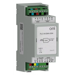 ПЛК W. Расширение вх/вых по Modbus RTU 4 AO или ШИМ PLC-W-EMA-0304