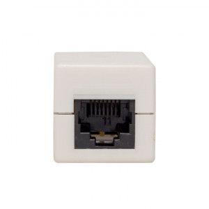 Адаптер проходной RJ45-RJ45 кат.5E неэкранир. TERACOM бел. TRC-INLC-2RJ45-5EUTP-WH