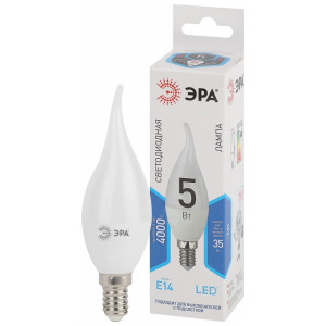 Лампочка светодиодная STD LED BXS-5W-840-E14 E14 / Е14 5Вт свеча на ветру нейтральный белый свет Б0027968