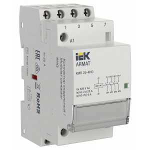 ARMAT Контактор модульный KMR 25А 230В AC 4НО IEK AR-KMR10-025-40-230