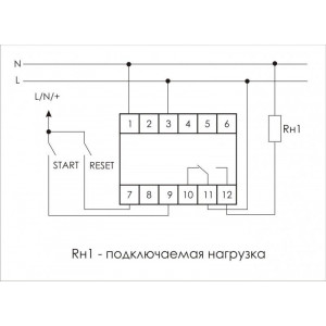 Реле времени PCS-516 8А 230В 1 перекл. IP20 многофункц. вход: START/RESET монтаж на DIN-рейке (аналог РВО-1М) F&F EA02.001.013