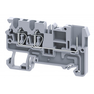 CX2.5/3/1B, Проходная клемма, 3 точки подключения, для подключения разъема, тип фиксации провода: пружинный, номинальное сечение: 2,5 мм кв., 24A, 500V, ширина: 5 мм, цвет: серый, тип монтажа: DIN