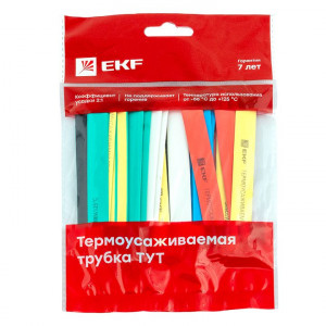 Набор трубок термоусадочных ТУТ нг тонкостен. 10/5 (7 цветов по 3шт 100мм) tut-n-10