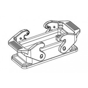 H16B-AG-SL, Сверхмощные разъемы питания H16B Bulkhead Plstc Double Lock, Grey