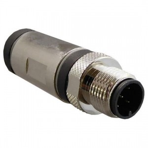 SS-12000-018, Цилиндрические метрические разъемы M12 A-Code Male Plug 5 Contacts