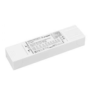 Блок питания SPV-SP-20-PFC-ZIGBEE-RF (20W, 9-42V, 0.3-0.7A, 2.4GHz) 046171, Диммируемый мультитоковый блок питания с управлением Zigbee 3.0, с гальванической развязкой. Входное напряжение 220-240 VAC. Выходные параметры: 9-42В (300мА), 9-42В (350мА), 9-42В (400мА), 9-42В (450мА), 9-40В (500мА), 9-36В (550мА), 9-32В (600мА), 9-30В