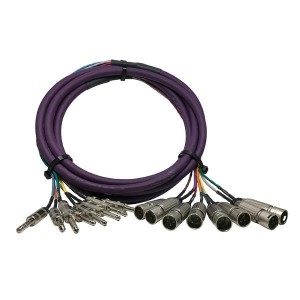 XLRM10TRS, Разъемы XLR XLR M-TRS M, 10 FT 8 CH AUD SNAKE