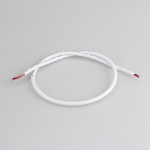 ARL-MOONLIGHT-20AWG-2W-D4.5-CU-500 WHITE, Провод питания для гибкого неона MOONLIGHT. 2 проводника, калибр проводника 20AWG, материал проводника - лужёная медь, внешний диаметр 4,5 мм. Внешняя оболочка - ПВХ белого цвета. Длина кабеля в отрезке - 500 мм.