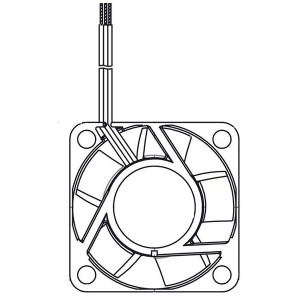 03010SS-05N-AT-00, Вентиляторы постоянного тока DC Axial Fan, 30x10mm, 5VDC, 4.2CFM, Rib, Sleeve Bearing, Tachometer, 3-Wire