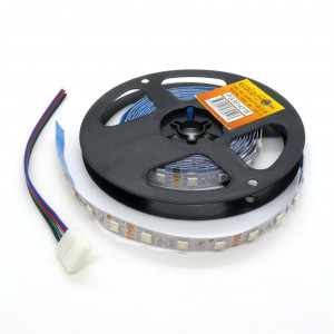 LED-лента 5050 RGB/ 60 чипов/1м/12V, самоклеющаяся / RGB / 60 чип диодов 5050 на метр / потребляемая мощность 14,4 Вт/м / 10мм