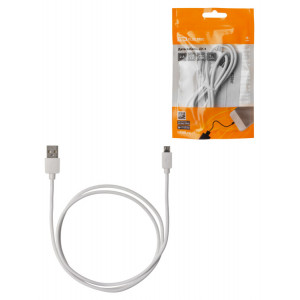 Дата-кабель, ДК 4, USB - micro USB, 1 м, белый, SQ1810-0304