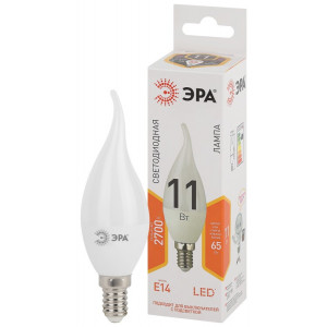 Лампочка светодиодная STD LED BXS-11W-827-E14 E14 / Е14 11Вт свеча на ветру теплый белый свет Б0032992
