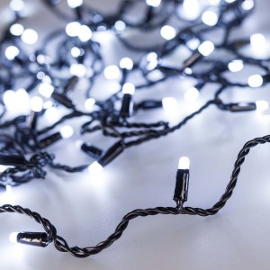 Светодиодная гирлянда ARD-STRING-CLASSIC-10000-BLACK-100LED-MILK-FLASH White (230V, 7W) (Ardecoled, IP65)