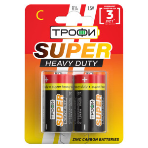 Батарейки R14-2BL SUPER HAEVY DUTY Zinc (12/96/7680) Б0023142