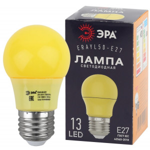 Лампочка светодиодная STD ERAYL50-E27 E27 / Е27 3Вт груша желтый для белт-лайт Б0049581