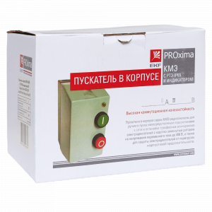 Пускатель в корпусе КМЭ 9А 230В с РТЭ Ir-1-1,6А и индикатором IP65 EKF