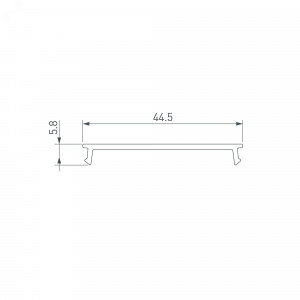 Экран SL-W45-3000 OPAL 036178, Экран к профилям SL-LINIA62, LINE-4932, -4970, -5050 и другим. Длина 3000мм. Цена за 1м. Светопропускание 67%.