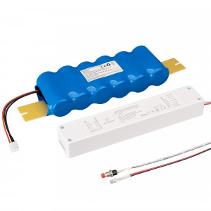 ARJ-EMG-50-80W-1H-LIFEPO4, Блок аварийного питания с гальванической развязкой для группы светильников. Входное напряжение 220-240 VAC. Выходное напряжение: 220-300 VDC (подстраивается под блок питания). Допустимая мощность нагрузки: 76Вт. Встроенный PFC >0.91.