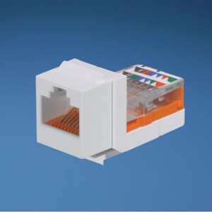 NK5E88MWHY, Модульные соединители / соединители Ethernet NK Cat 5e leadframe jack module - White