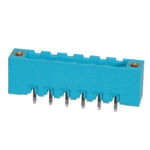 TBP01R2W-508-06BE, Съемные клеммные колодки Terminal block, pluggable, w screw lock, 5.08, receptical, 6 pole, blue