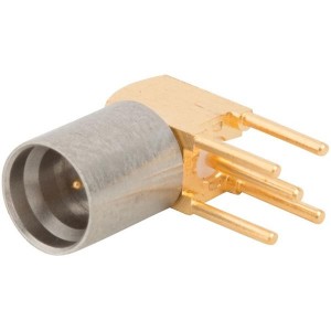 SMP-MSLD-PCT-6, РЧ соединители / Коаксиальные соединители SMP Right Angle PCB Jack Limited Detent