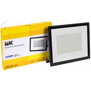 Прожектор светодиодный СДО 06-200 6500К IP65 черн. IEK LPDO601-200-65-K02