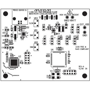 MAX14514EVKIT+, Средства разработки интегральных схем (ИС) управления питанием Eval Kit MAX14514 (Dual Electroluminescent Lamp Driver)