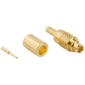 262100, РЧ соединители / Коаксиальные соединители MMCX ST CRIMP PLUG RG 178/196U GOLD