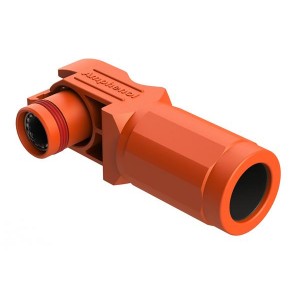 ATHP061RS08NN-50-ORG, Сверхмощные разъемы питания 8mm RA plug socket 180A/1000V, orange
