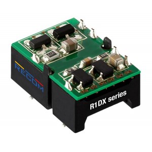 R1DX-0505-R, Преобразователи постоянного тока в постоянный с изоляцией 1W 5Vin +/-5Vout 100mA Dual Out