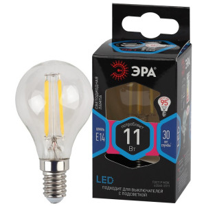 Лампа светодиодная филаментная F-LED P45-11W-840-E14 11Вт P45 шар 4000К нейтр. бел. E14 Б0047014