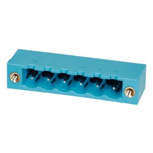 TBP01R1W-508-06BE, Съемные клеммные колодки Terminal block, pluggable, w screw lock, 5.08, receptical, 6 pole, blue